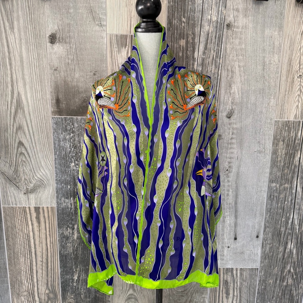 Kenojuak Ashevak ‘The Enchanted Birds’ Silk Scarf